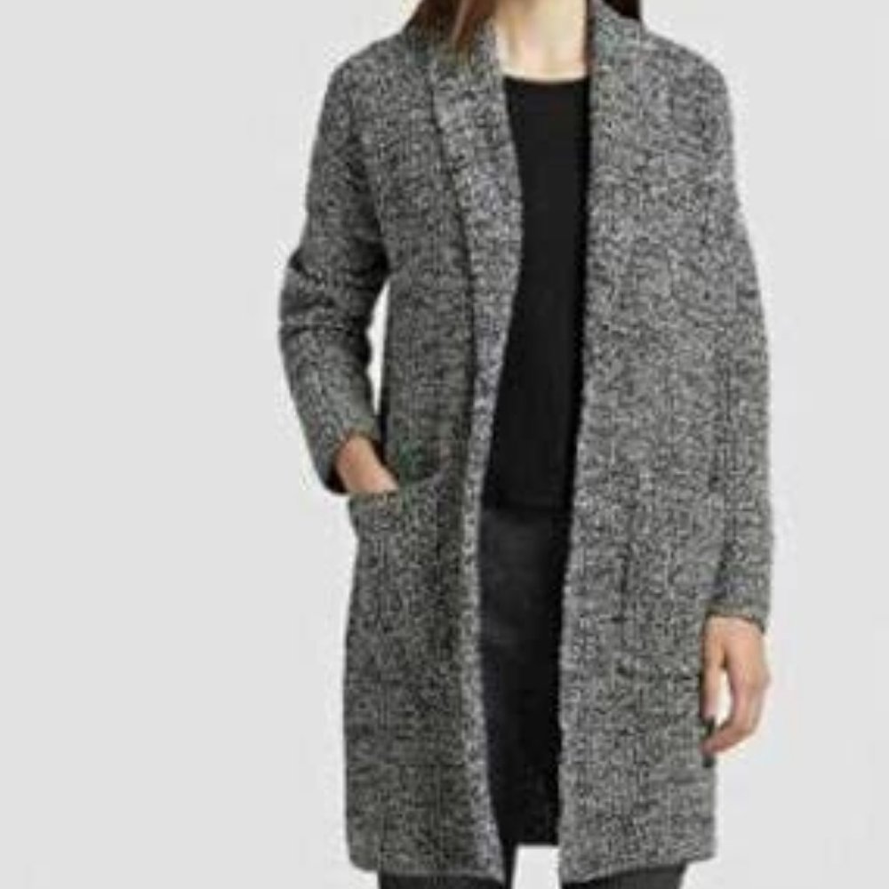 NWT Eileen Fisher Organic Cotton Chenille Boyfriend Cardigan